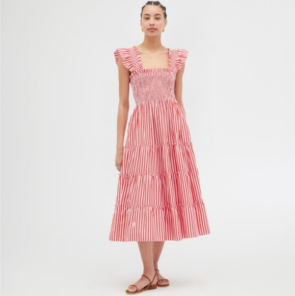 Hill House Ellie Nap Dress- Red Stripe - Picture 5 of 11